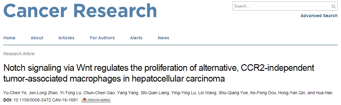 空軍軍醫(yī)大學(xué)Cancer Res最新論文: Notch-Wnt互作調(diào)控CCR2非依賴性TAMs參與肝癌進(jìn)展-肽度TIMEDOO