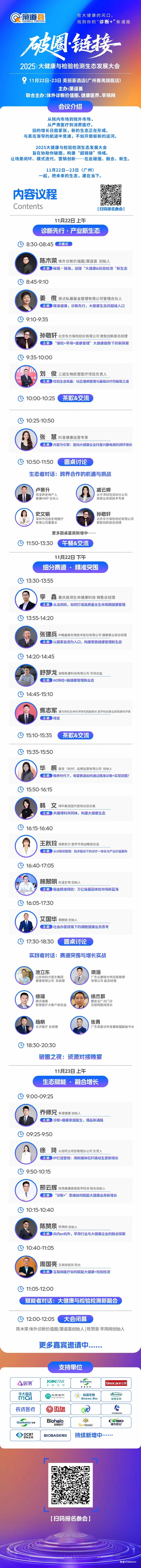 2025年11月22日·廣州·2025大健康與檢驗檢測生態(tài)發(fā)展大會-肽度TIMEDOO